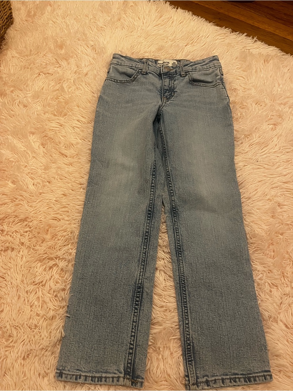 abercrombie kids Light Blue Straight-Leg Jeans
